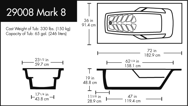 Mark 8 - 36x72 Armrest